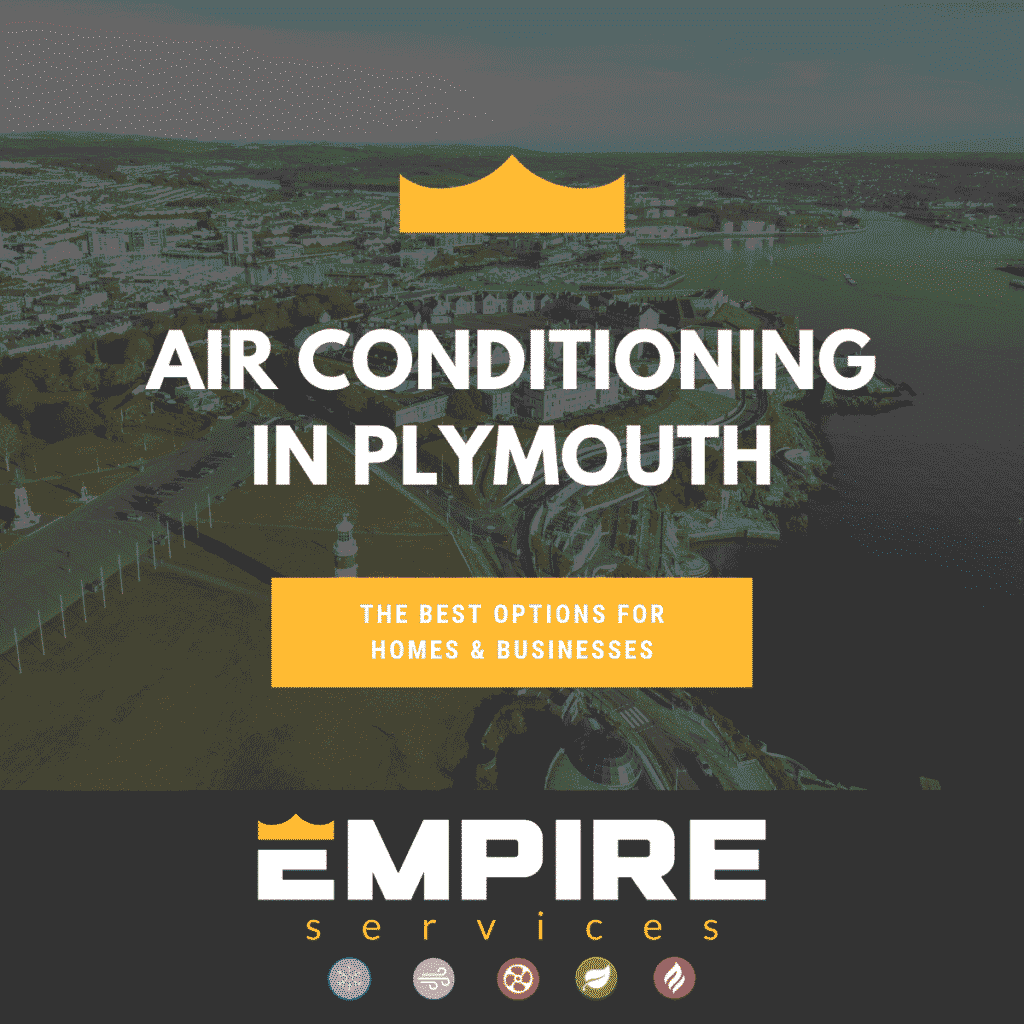 Views of Plymouth skyline with air conditioning in Plymouth header
