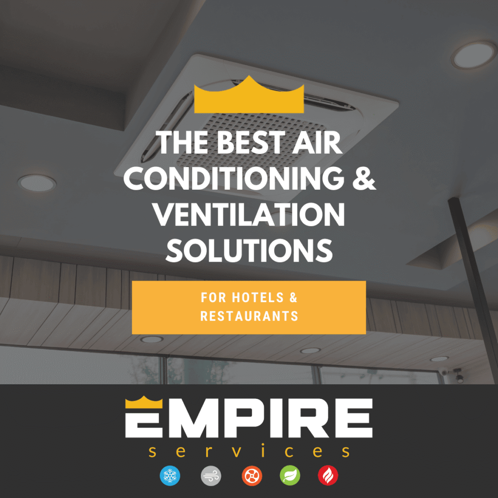 Modern air conditioning and ventilation system installed in a Devon restaurant dining area