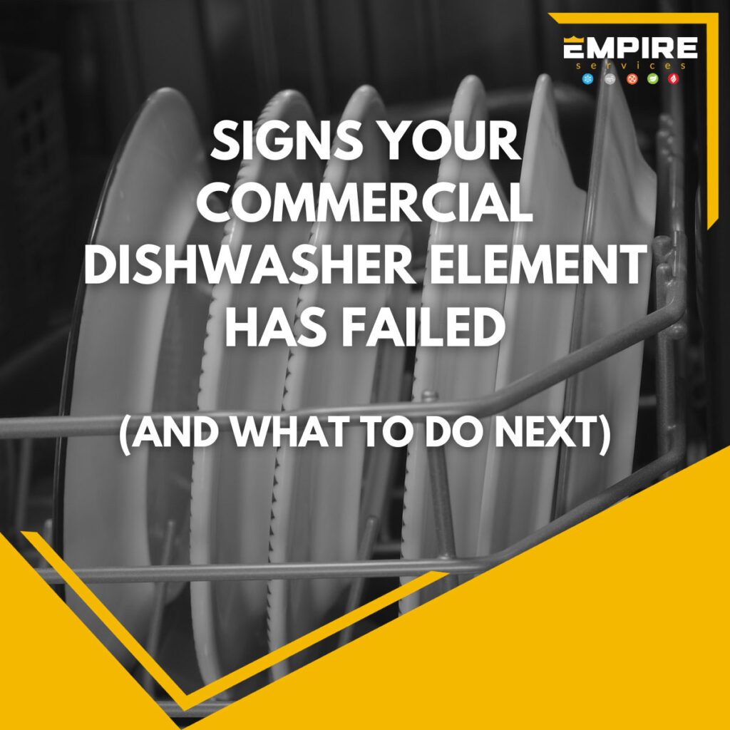 Commercial dishwasher element repair for catering equipment in a Devon commercial kitchen