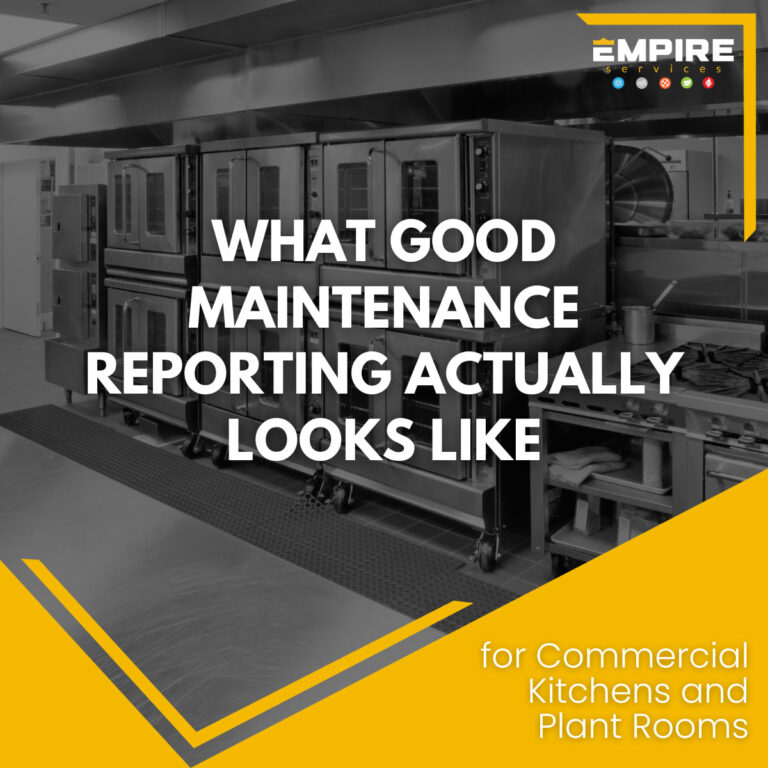 Maintenance reporting for commercial kitchens and plant rooms in the South West